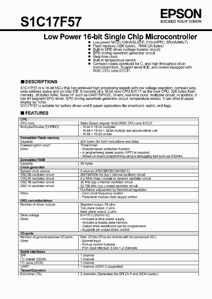 S1C17F57_7774561.PDF Datasheet