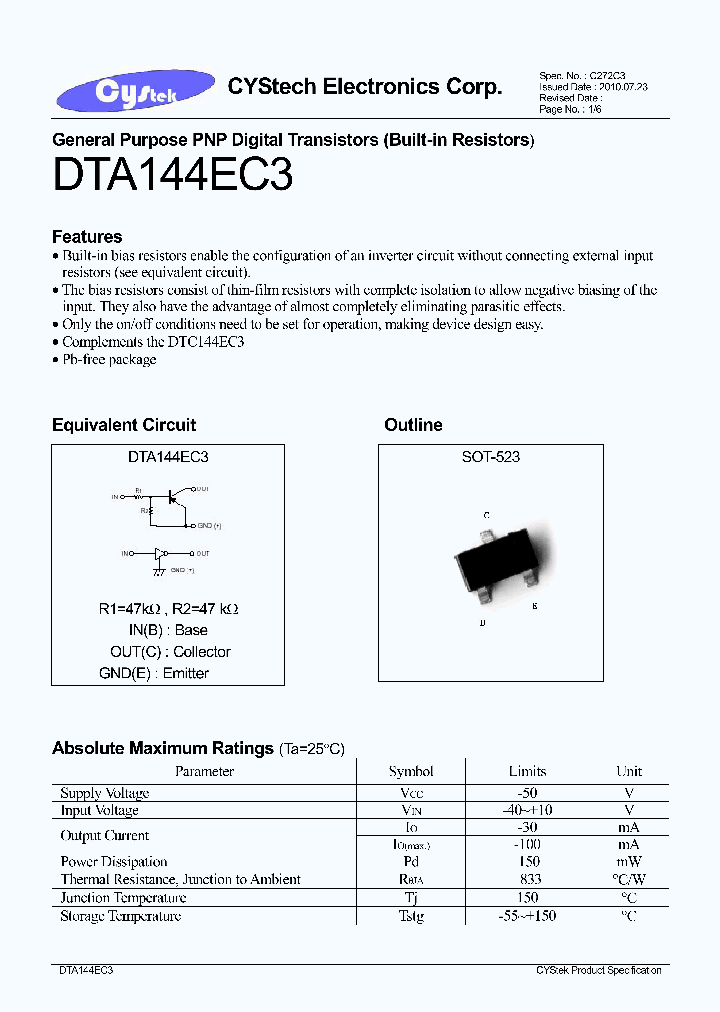 DTA144EC3_7776284.PDF Datasheet