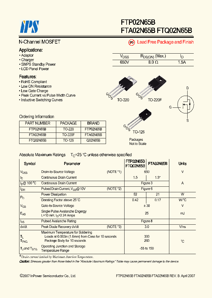 FTA02N65B_7746122.PDF Datasheet