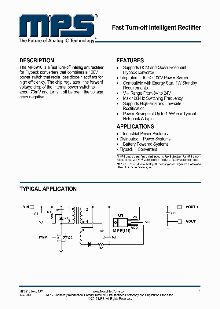 MP6910_7746388.PDF Datasheet
