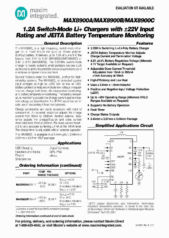 MAX8900AEWV_7749320.PDF Datasheet