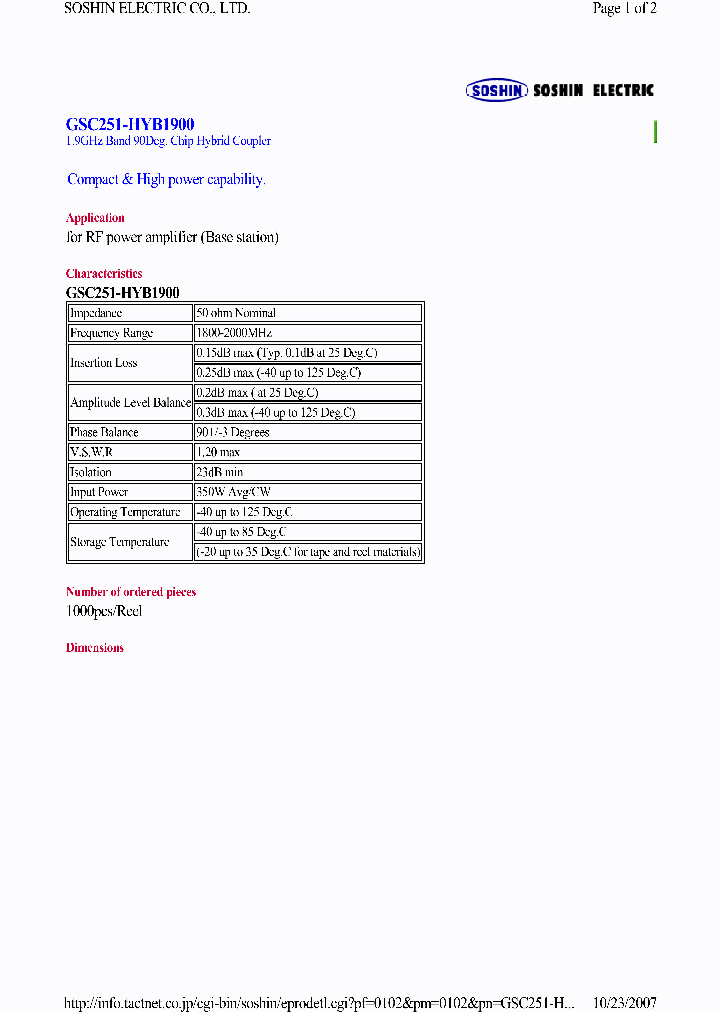 GSC251-HYB1900_7761155.PDF Datasheet