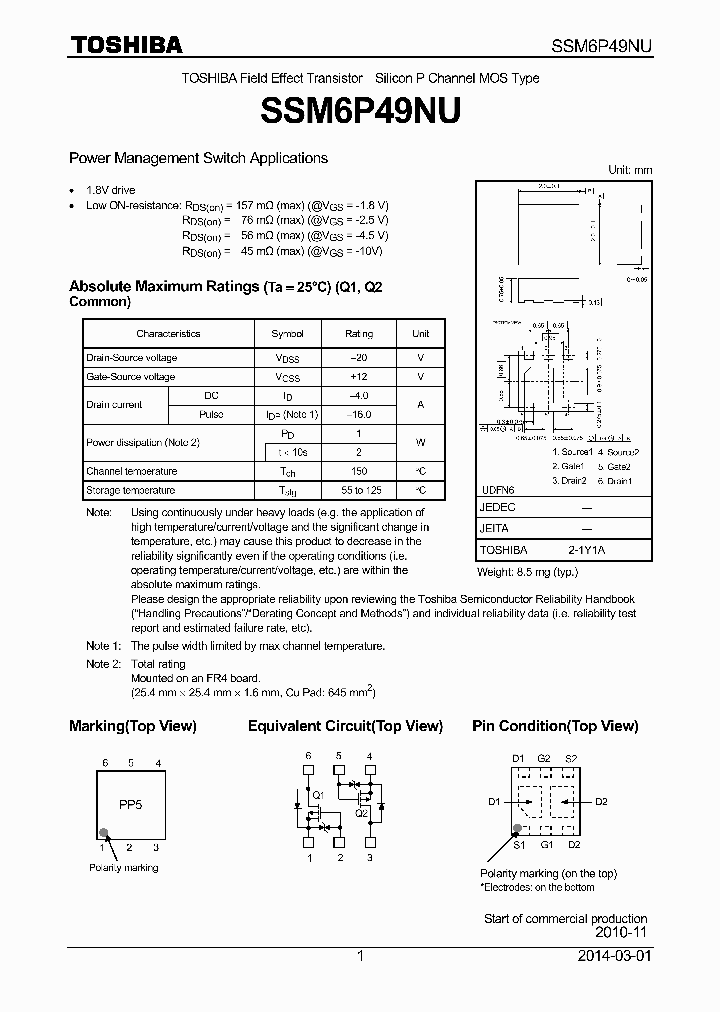 SSM6P49NU_7782634.PDF Datasheet