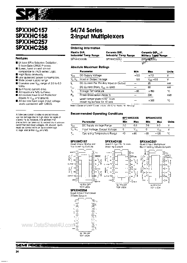 SP74HC158_7750043.PDF Datasheet