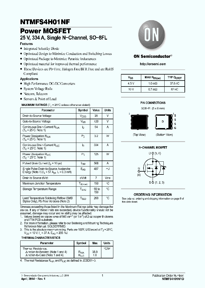 NTMFS4H01NF_7762019.PDF Datasheet