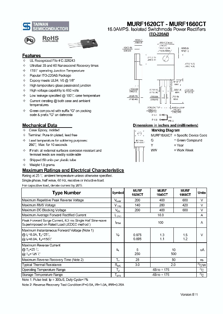 MURF1620CT_7774606.PDF Datasheet