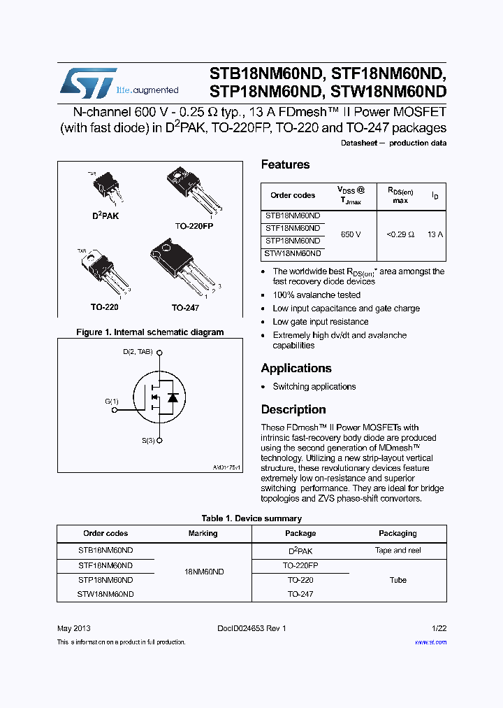 STF18NM60ND_7803274.PDF Datasheet