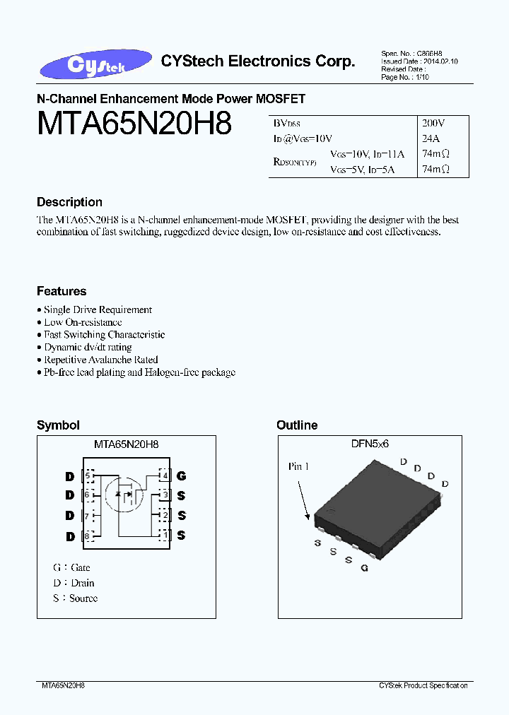 MTA65N20H8_7811681.PDF Datasheet