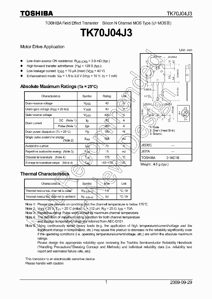 TK70J04J3_7801827.PDF Datasheet