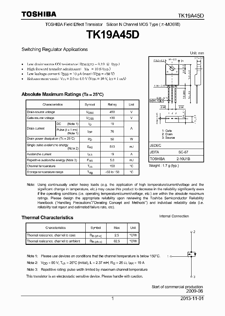 TK19A45D_7798442.PDF Datasheet