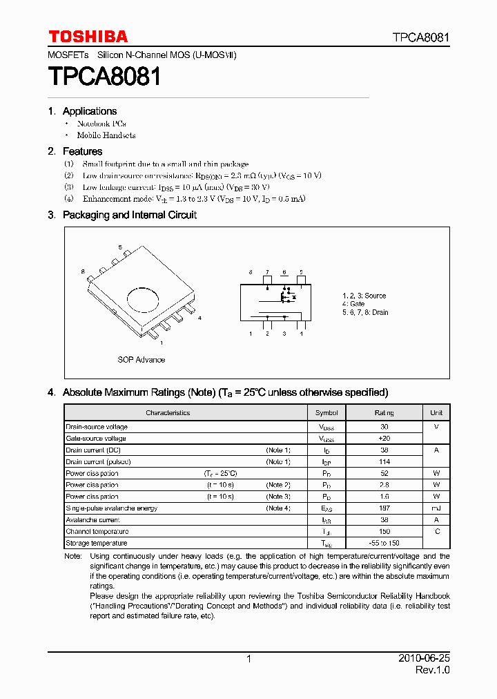 TPCA8081_7796581.PDF Datasheet