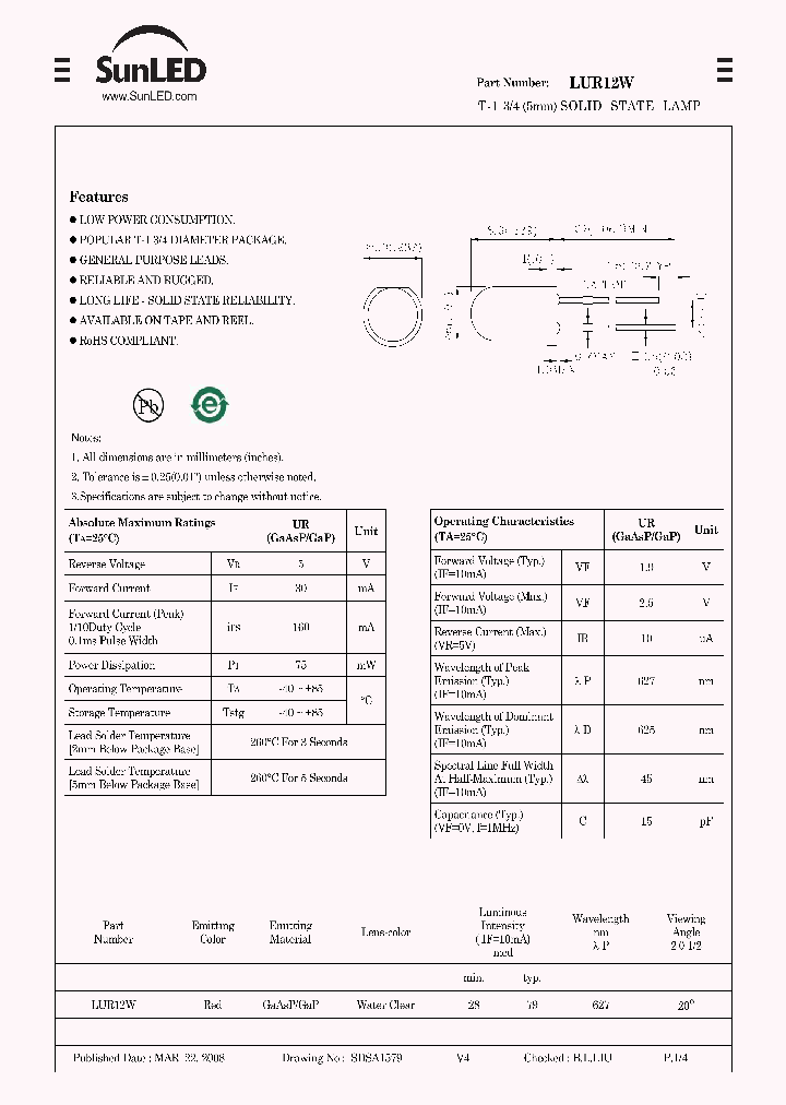 LUR12W_7795043.PDF Datasheet