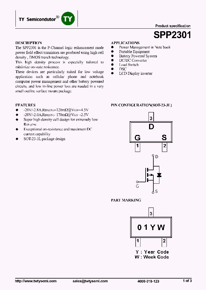 SPP2301_7809733.PDF Datasheet