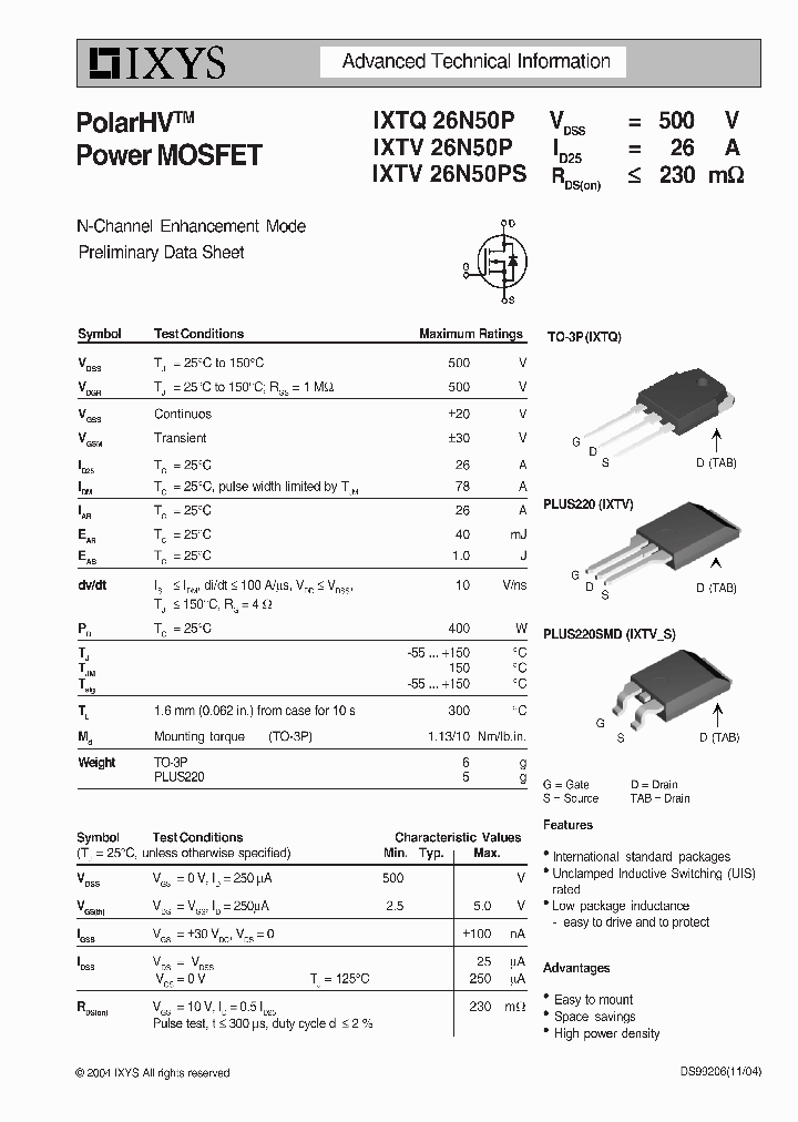 IXTV26N50PS_7818792.PDF Datasheet