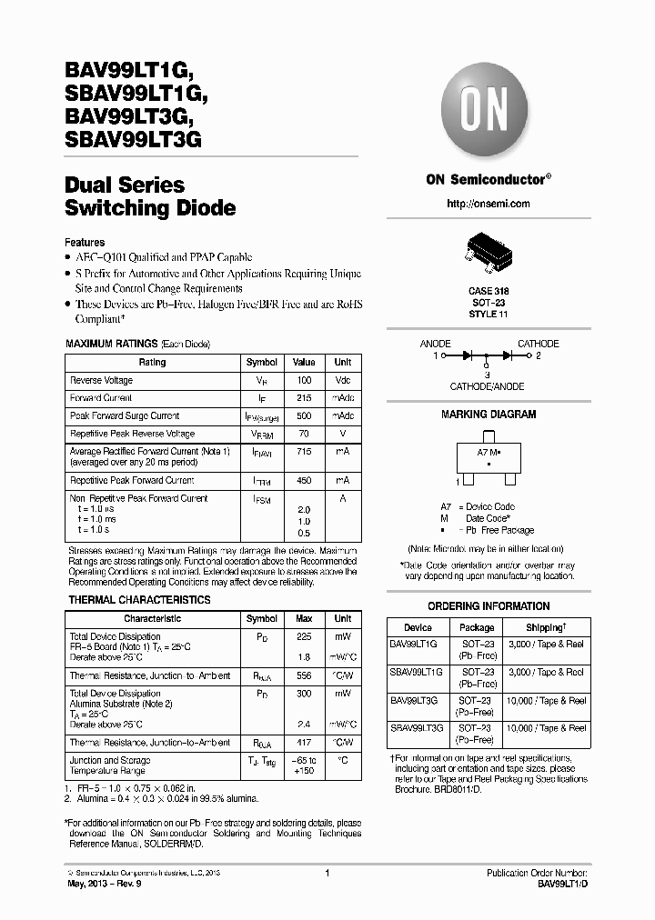 SBAV99LT1G_7822528.PDF Datasheet