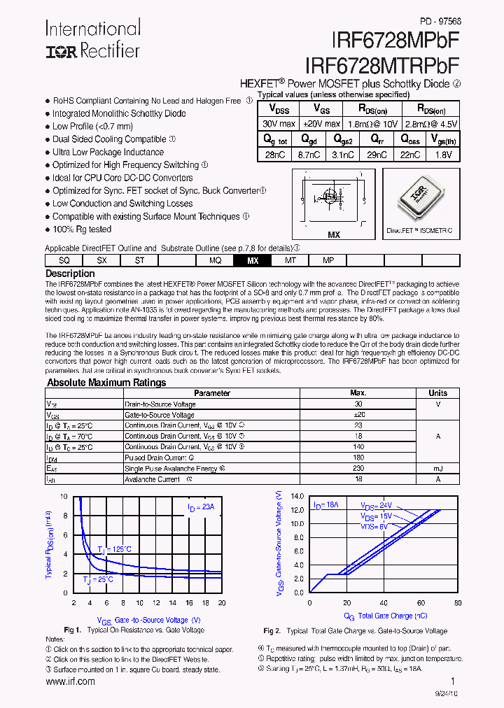 IRF6728MPBF_7799124.PDF Datasheet
