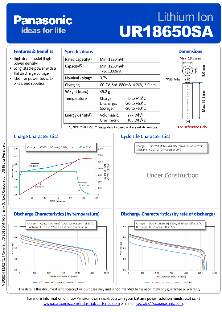 UR18650SA3_7799078.PDF Datasheet