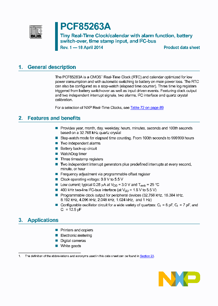 PCF85263AT_7791652.PDF Datasheet