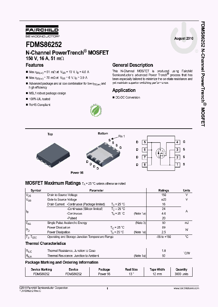 FDMS86252_7793462.PDF Datasheet