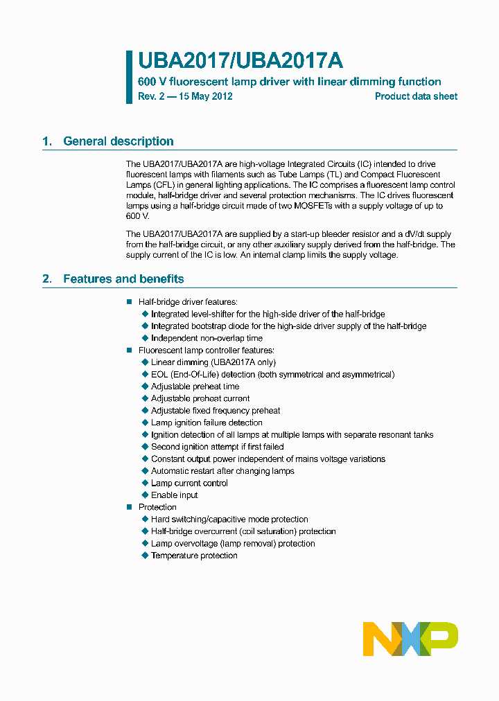 UBA2017AP_7786755.PDF Datasheet
