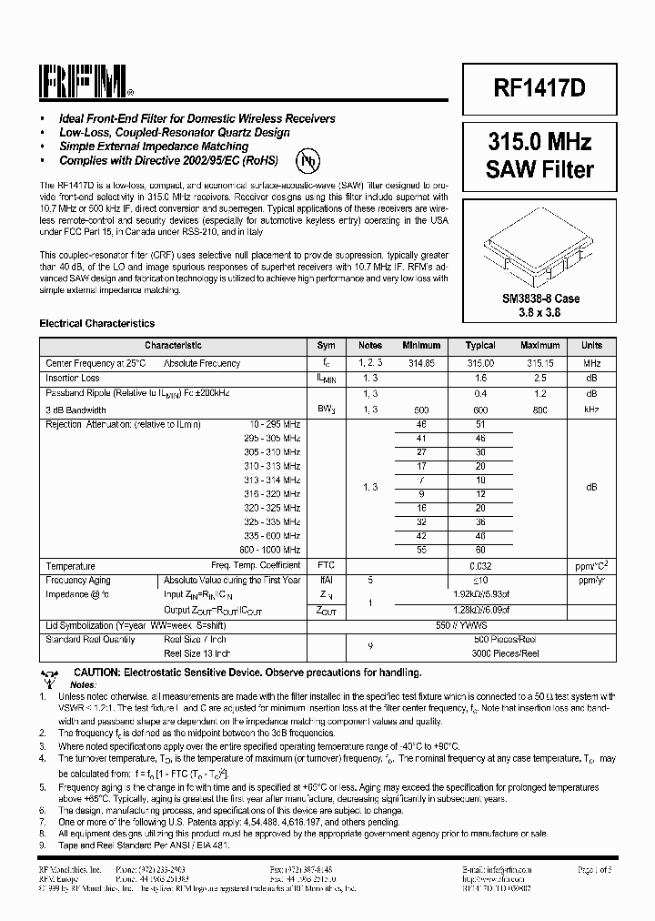 RF1417D_7786607.PDF Datasheet