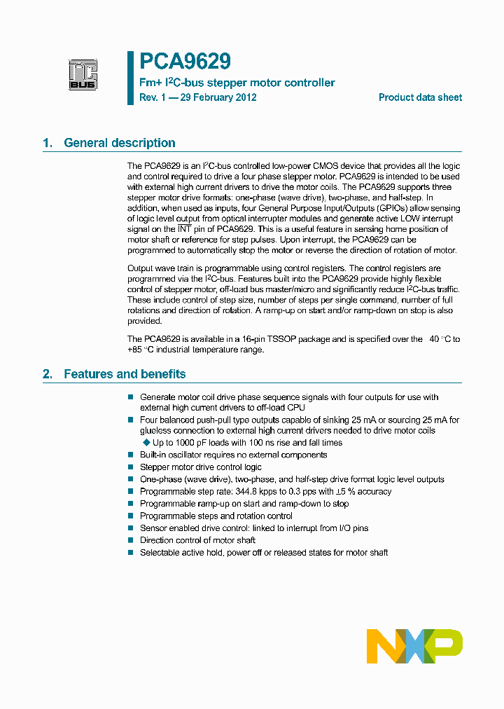 PCA9629PW_7826565.PDF Datasheet