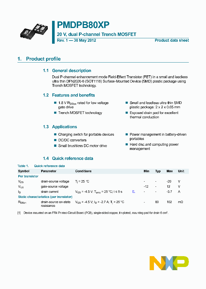 PMDPB80XP_7824929.PDF Datasheet