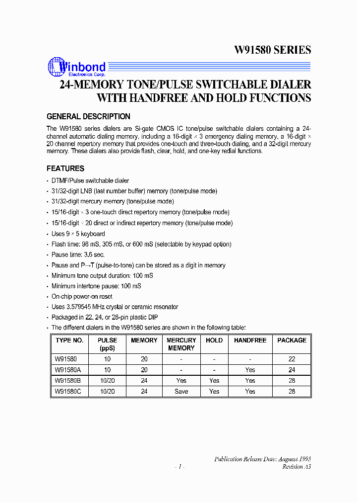 W91580A_7826958.PDF Datasheet