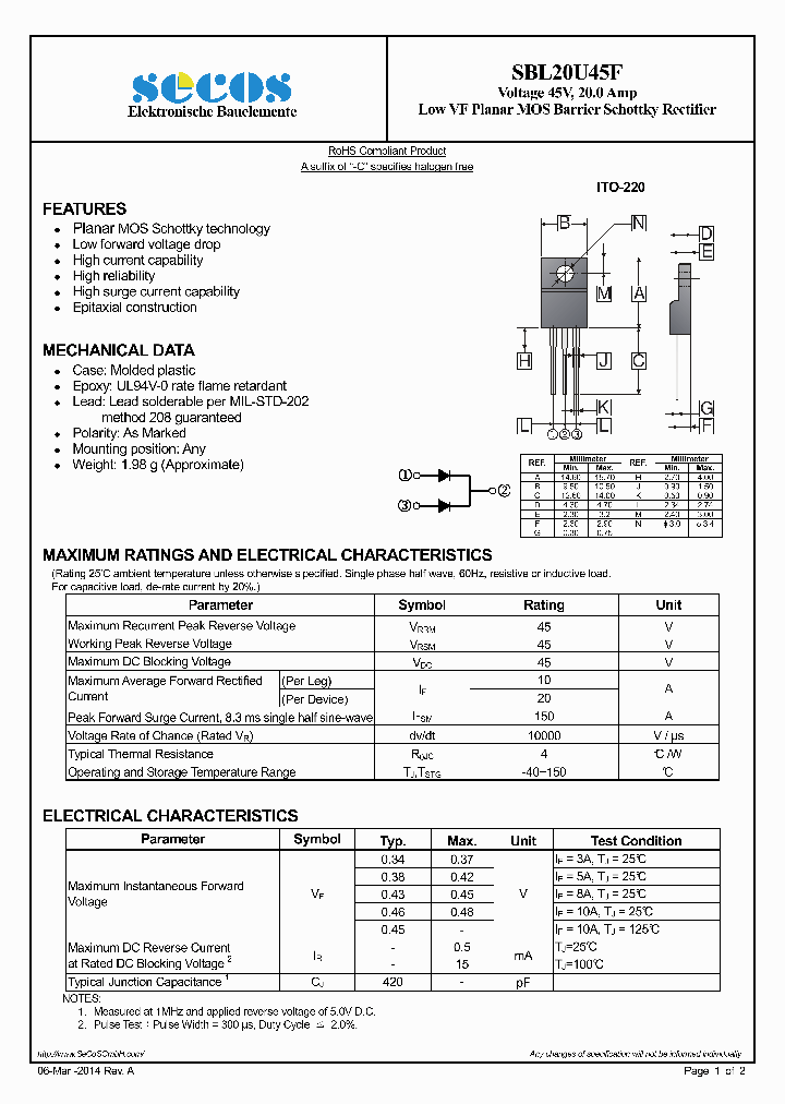SBL20U45F_7771840.PDF Datasheet