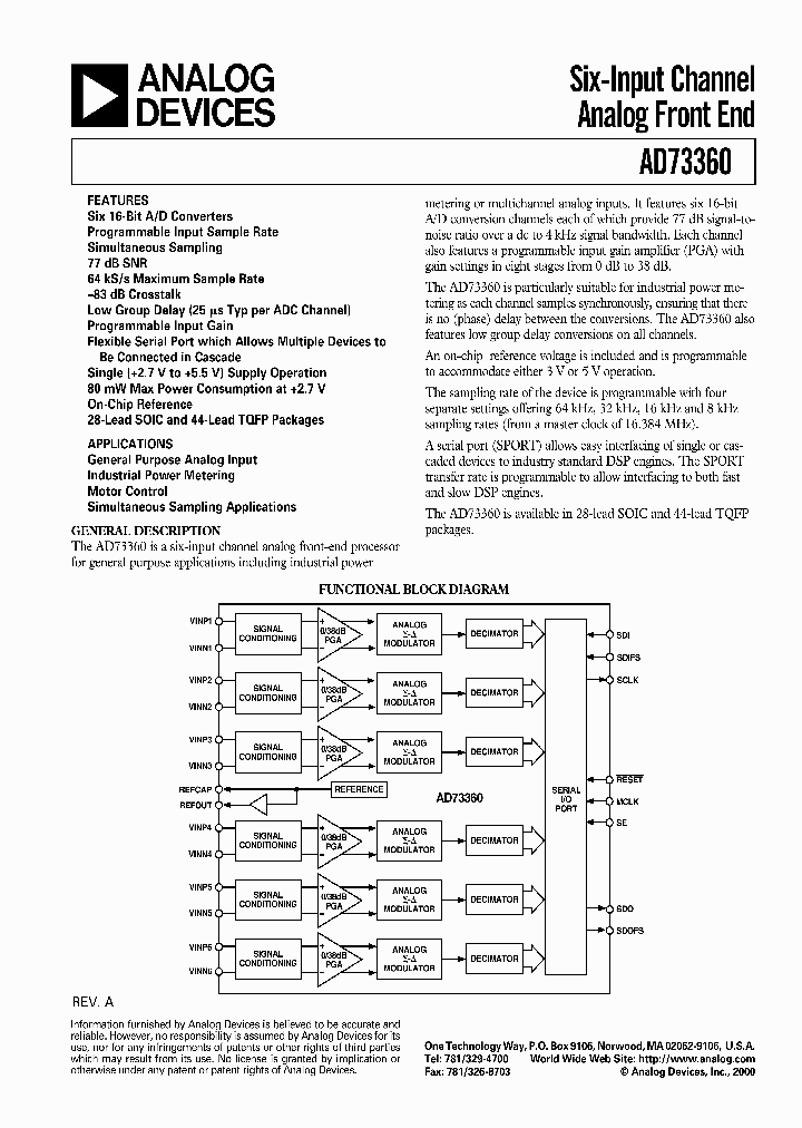 AD73360ASU-REEL_7772815.PDF Datasheet