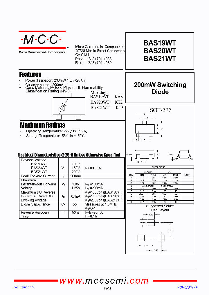 BAS20WT_7767314.PDF Datasheet