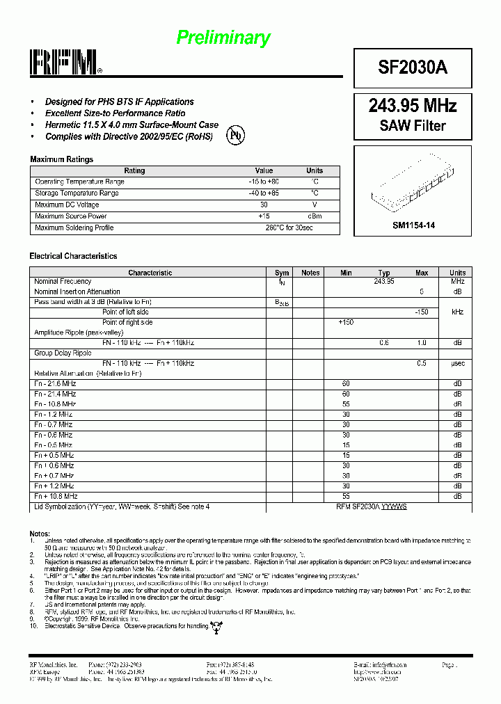 SF2030A_7764976.PDF Datasheet