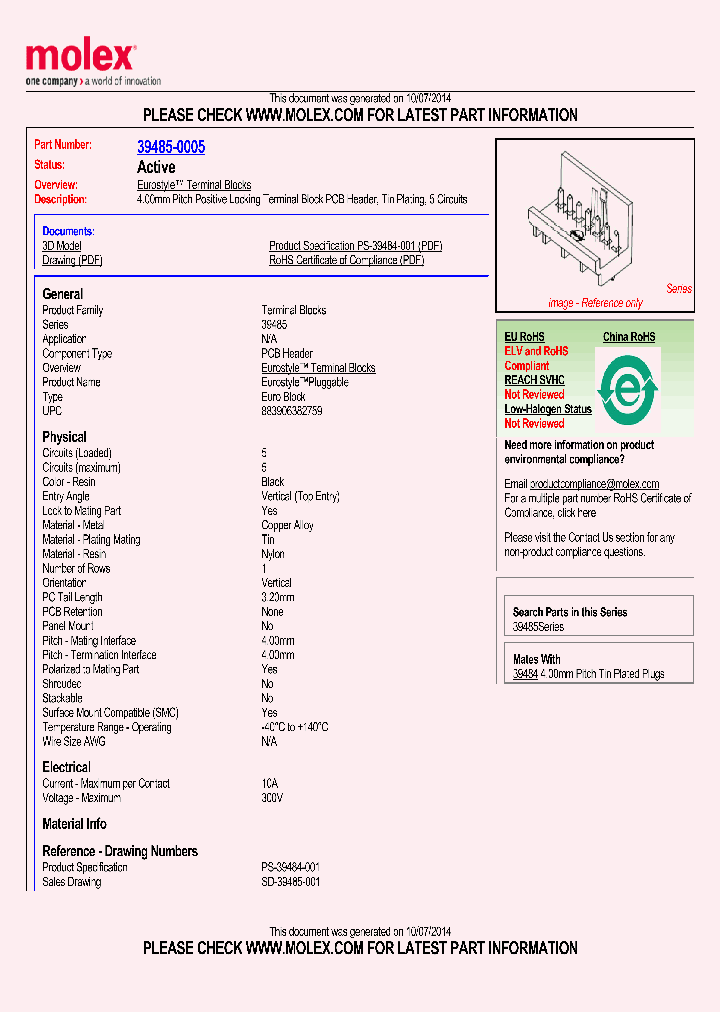 39485-0005_7791774.PDF Datasheet