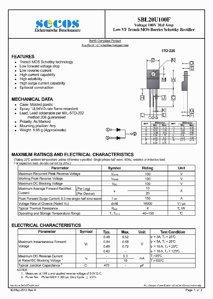 SBL20U100F_7771833.PDF Datasheet