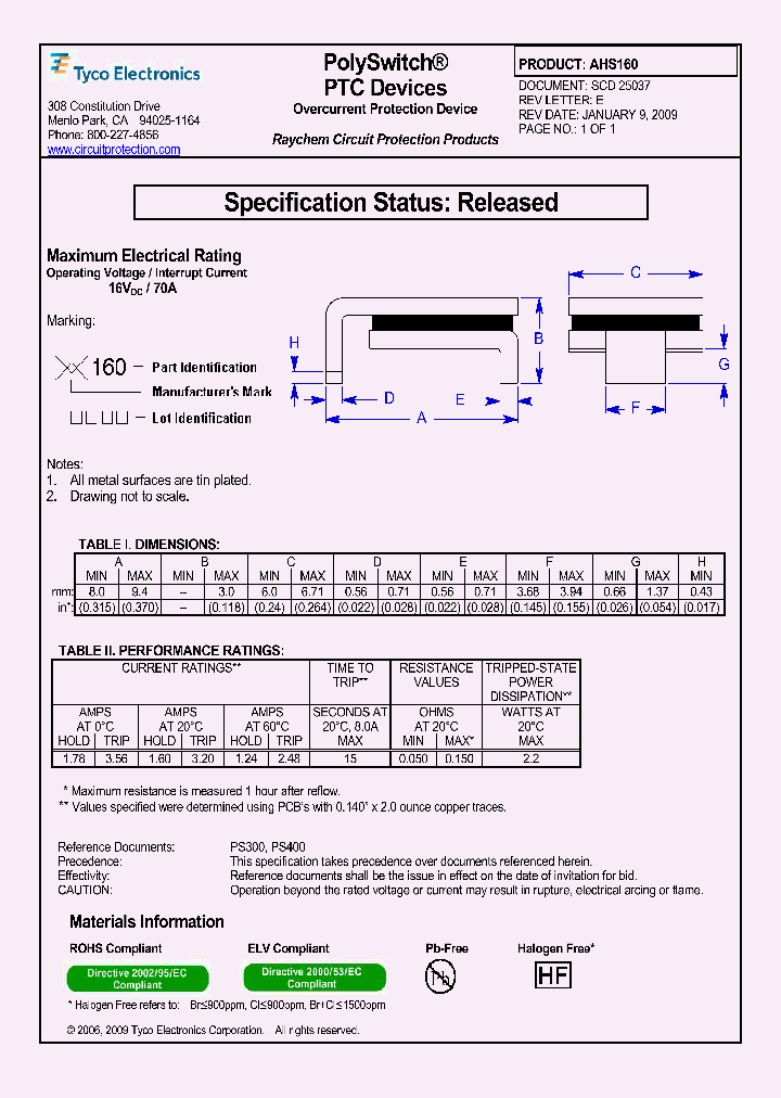 AHS160_7795659.PDF Datasheet