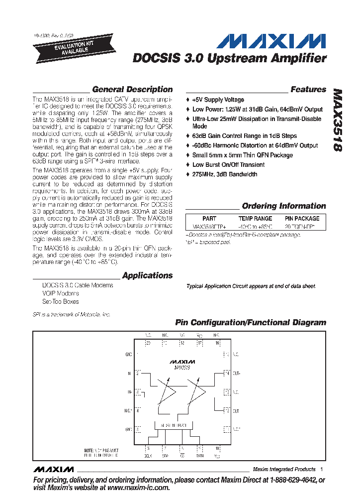 MAX3518ETP_7799144.PDF Datasheet