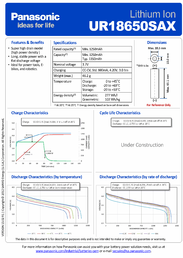 UR18650SAX_7799079.PDF Datasheet