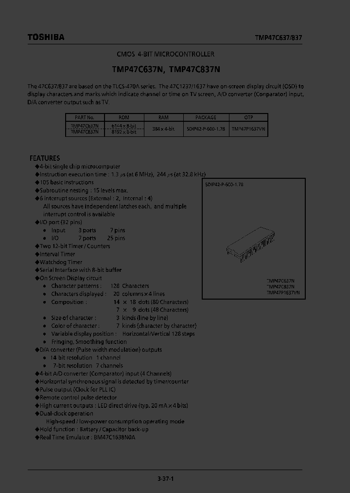 TMP47C837_7824546.PDF Datasheet