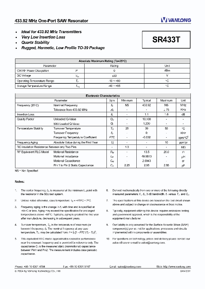SR433T_7826376.PDF Datasheet