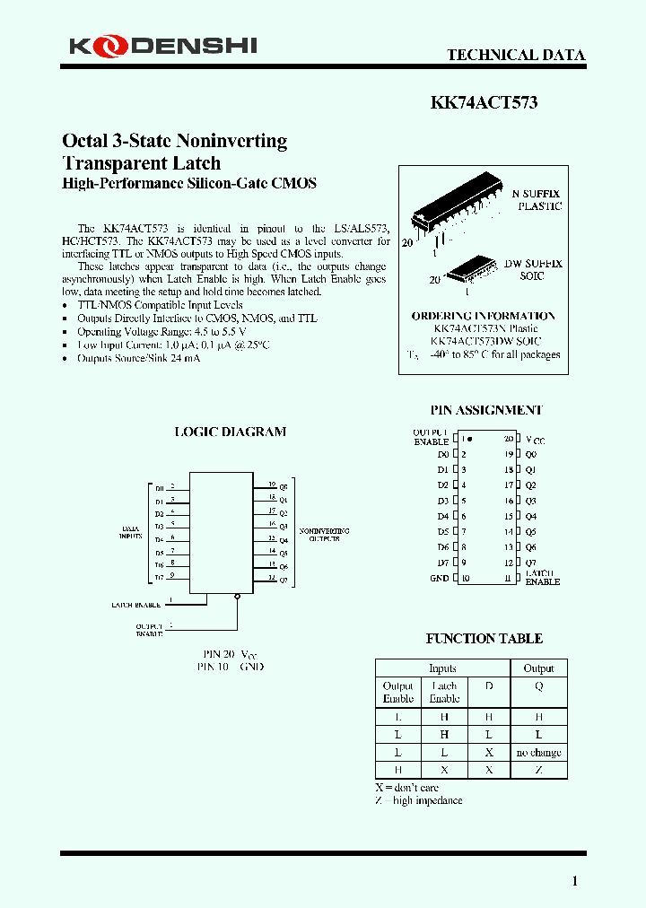 KK74ACT573_7826881.PDF Datasheet