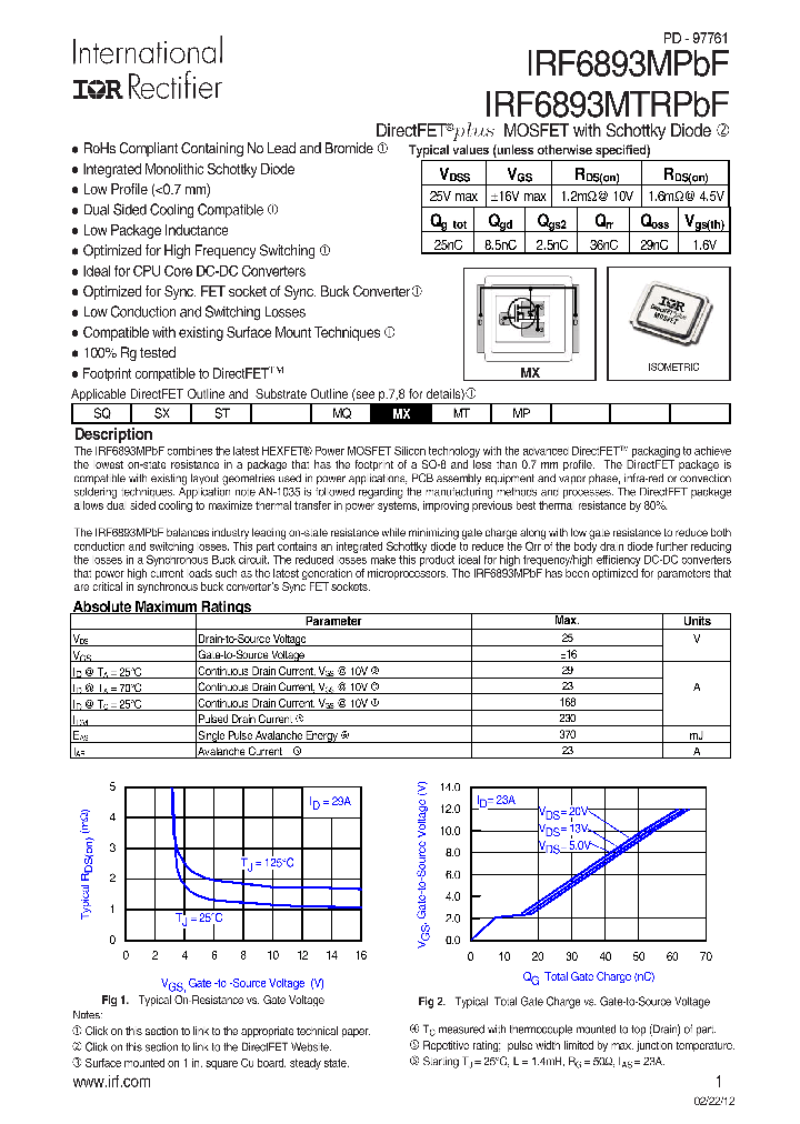 IRF6893MPBF_7828287.PDF Datasheet