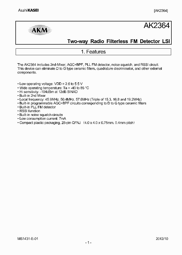 AK2364_7828330.PDF Datasheet