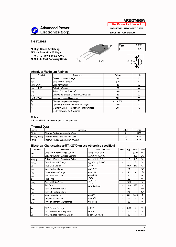 AP20GT60SW_7828886.PDF Datasheet