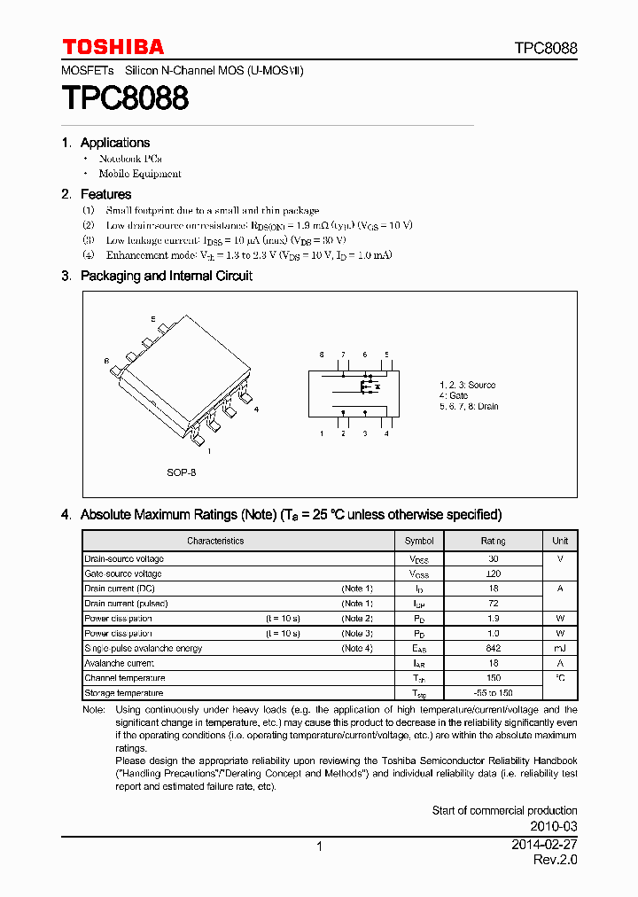 TPC8088_7831663.PDF Datasheet