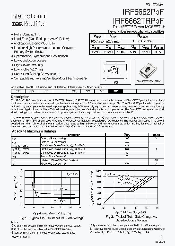 IRF6662PBF_7840189.PDF Datasheet