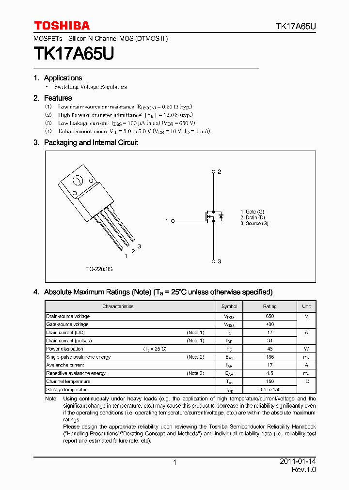 TK17A65U_7841167.PDF Datasheet