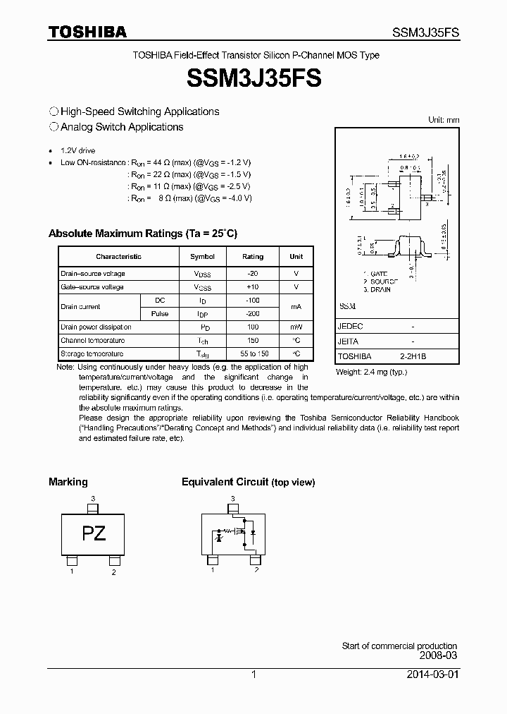 SSM3J35FS_7842402.PDF Datasheet