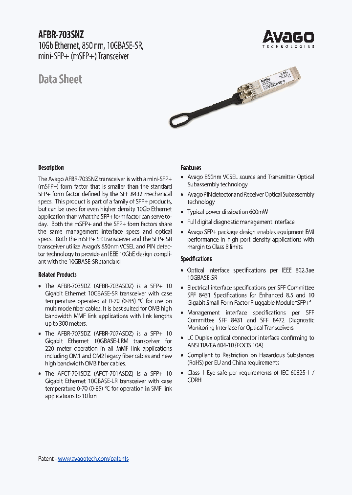 AFBR-703SNZ_7842076.PDF Datasheet