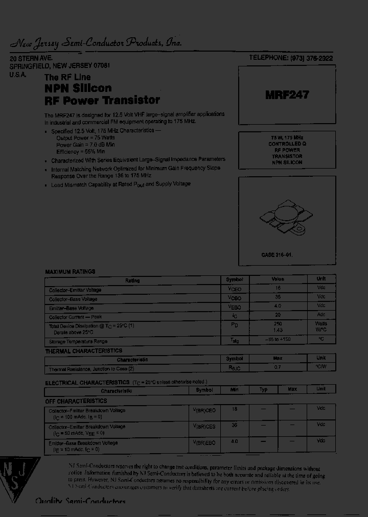 MRF247_7844127.PDF Datasheet