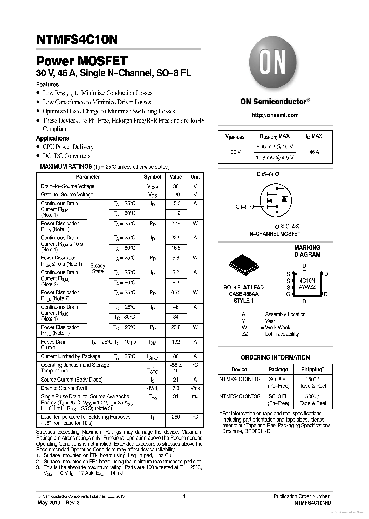 NTMFS4C10N_7760026.PDF Datasheet